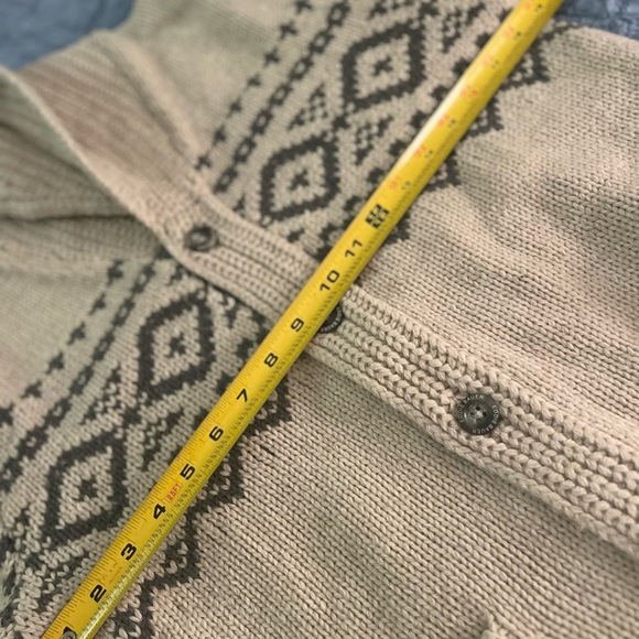 Eddie Bauer Men’s Wool Fair Isle Cardigan Sweater Size Small - Picture 7 of 8